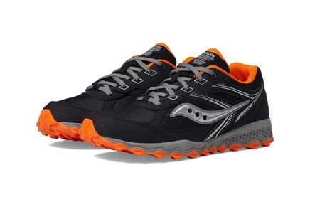 Мужские кроссовки Saucony Kids Saucony Kids Cohesion TR14 LTT Trail Running Shoe  (Little Kid/Big Kid) black/orange
