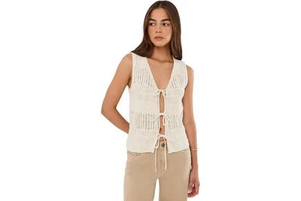 Топ Sanctuary Still Cool V-Neck Tie Shells