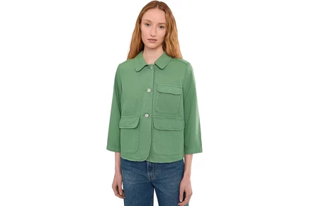 Sanctuary Crop Chore Jacket green