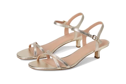 Женские сандалии Cole Haan Leni, каблук 40 мм, золотистые