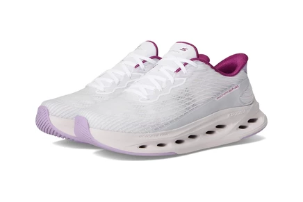 Женские кроссовки SKECHERS Max Cushioning Glide Step Sapphire Hands Free Slip-Ins white/lavender