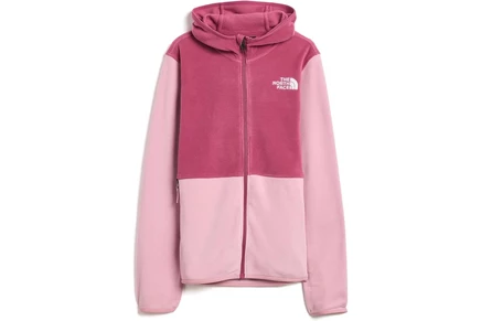 Детское худи The North Face Glacier на молнии, терракотовое/желтое