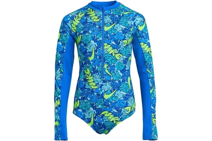 Купальник Nike Kids Doodle Logo Long Sleeve One Piece (Little Kid/Big Kid)