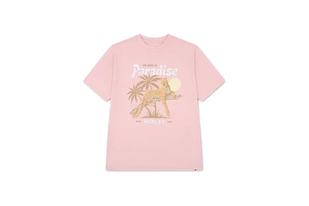 Детская футболка Hurley Kids Paradise, розовая