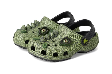 Детские сабо Crocs Kids Classic I AM, с принтом динозавры