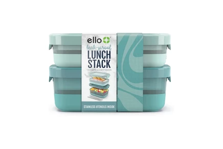 Набор ланч-боксов Ello Lunch Stack, 2 шт., мятный