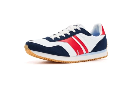 Женские кеды Keds Rena Lace-Up, бело-синие с неоново-красным