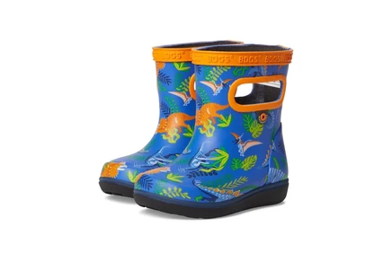 Детские сапоги Bogs Kids Skipper II Dinosaur Jungle, сине-мульти
