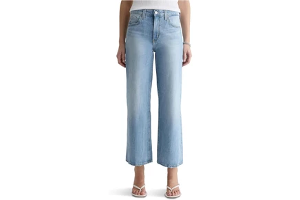 Джинсы AG Jeans Saige Mid-Rise Wide Leg Crop in Kings River