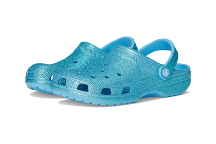 Унисекс сабо Crocs Classic Clog Glitter, тонированное стекло