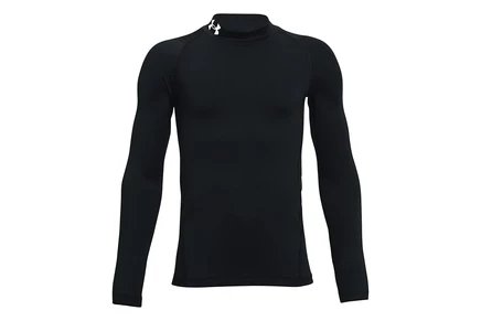 Детская термофутболка Under Armour ColdGear, черно-белая