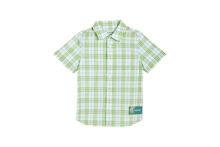 Детская рубашка Burberry Kids Owen Check, яблочно-зеленая