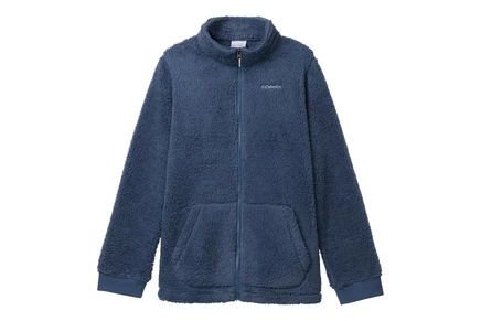Columbia Kids Rugged Ridge II Sherpa Full Zip (Little Kids/Big Kids) dark mountain 1