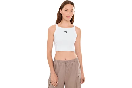 Топ PUMA Essentials Ribbed Cropped Tank Top