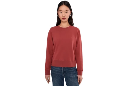 Женский свитшот Mod-o-doc Long Sleeve Open Crew Neck Sweatshirt