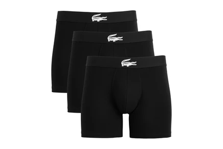 Мужские боксеры Lacoste 3 шт. из стрейч-джерси, черные