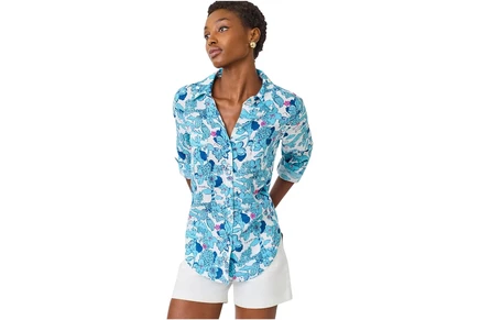 Lilly Pulitzer Sea View Button-Down