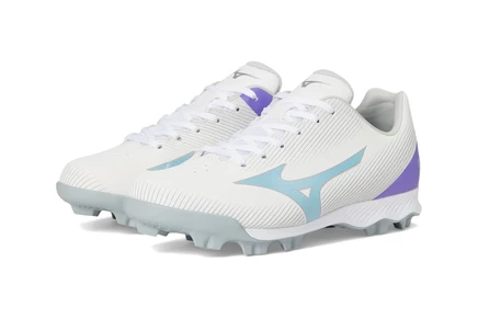 Детские бутсы Mizuno Wave Finch LightRevo JR, бело-голубые