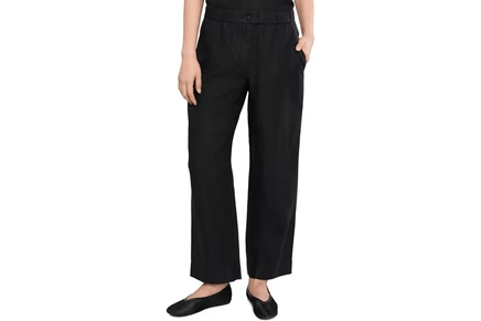 Брюки Eileen Fisher Petite Heavy Organic Linen Straight Full Length Trousers