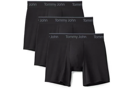 Мужские боксеры-брифы Tommy John Second Skin Modal 3 шт., черные