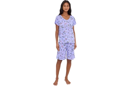 Пижама Karen Neuburger Petite V-Neck Tee & Bermuda Shorts Pajama Set
