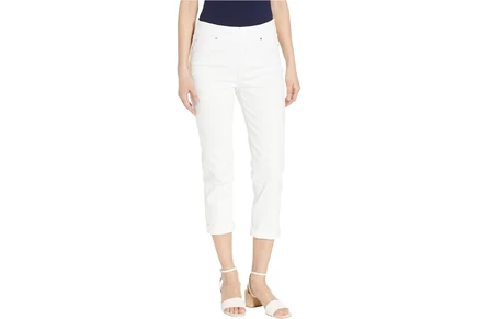 Джинсы Liverpool Los Angeles Chloe Pull-On Crop Rolled Cuff in Bright White