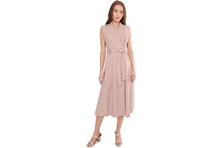 Платье Calvin Klein Sleeveless Linen Polka Dot Jacket Dress