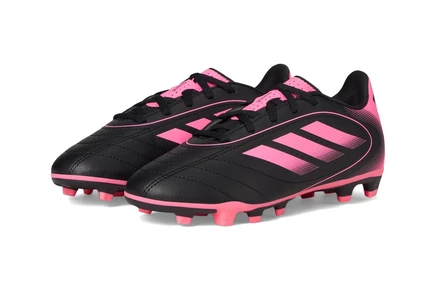 Детские бутсы Adidas Goletto IX, черно-розовые