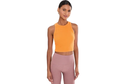 Женская майка Beyond Yoga Garment Dye Rib, цитрусовая