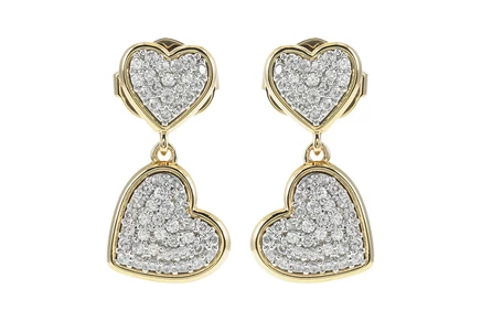 Серьги Kate Spade New York Heart Pave Drop Earrings