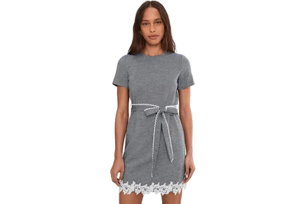 Платье CeCe Denim Linen A-line Tie Waist Mini Dress