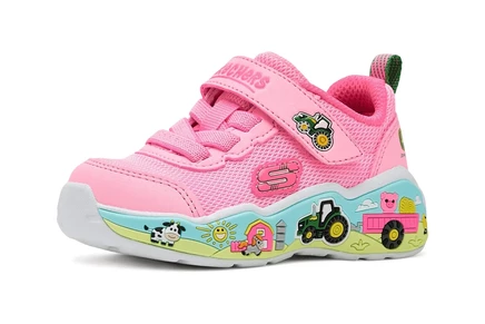 Детские кроссовки Skechers x John Deere Play Farm, розовые