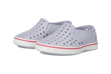 Детские кроссовки Native Miles Slip-On, фиолетово-белые
