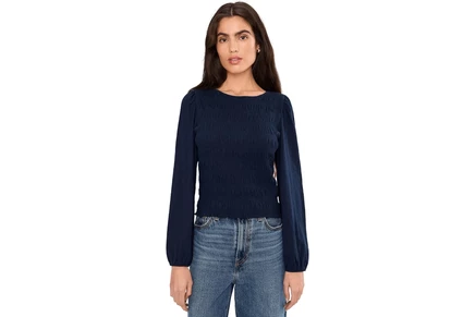 Женский топ Madewell Bonytail с рукавом до локтя, темно‑синий