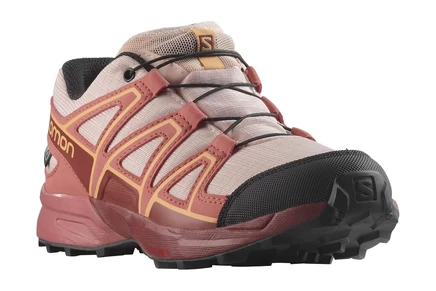 Salomon Kids Speedcross CSWP (Little Kid/Big Kid) english rose/cow hide/cantaloupe
