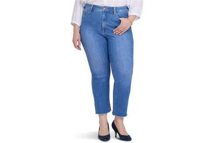 Джинсы NYDJ Billie Mini Bootcut Fray Hem Ankle Jeans