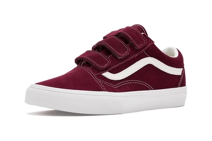Унисекс кеды Vans Old Skool V замшевые, темно-бордовые