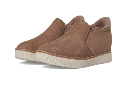 Женские слипоны Bobs from Skechers Hush Up, серо-коричневые