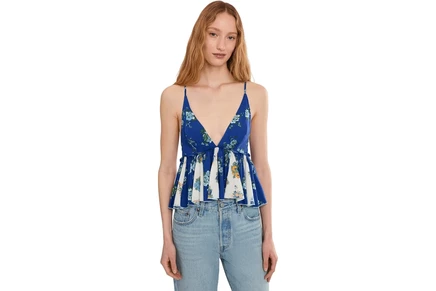 Женский топ Free People Tillie из вискозы, голубой