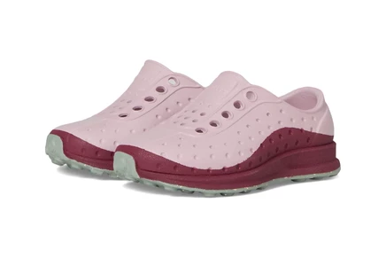 Native Shoes Kids Robbie Roam (Toddler) balos pink/root red/relax speckle rubber