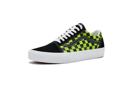 checkerboard black/green foam