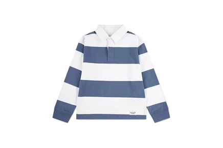 Детское поло Abercrombie Kids с длинным рукавом, индиго