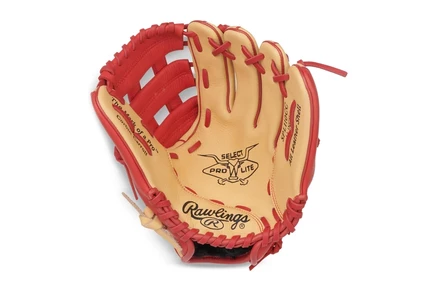 Rawlings Select Pro Lite Kids Baseball Glove corbin carrol: camel/scarlet