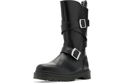 Ботинки Dr Martens Anistone Strap из кожи, черные