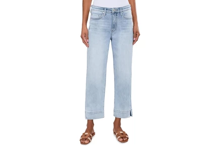 Джинсы Liverpool Los Angeles Kennedy Mid-Rise Crop Straight Jeans with Wide Hem and Slit 26.5in Inseam