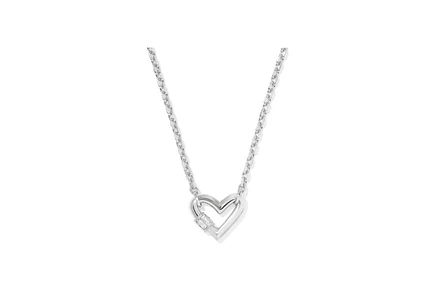 Унисекс ожерелье Kendra Scott Emery Heart, серебристое