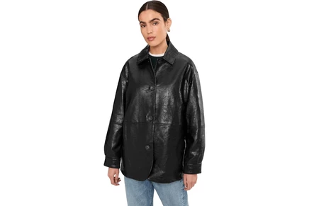 Levis Faux Leather Blazer black