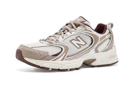 Мужские кроссовки New Balance 530, бело-коричневые
