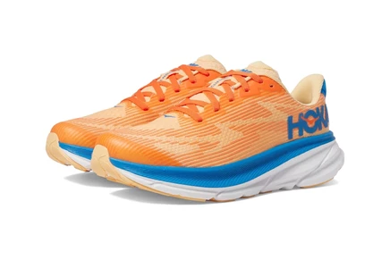 Детские кроссовки Hoka Kids Clifton 9, оранжево-черные