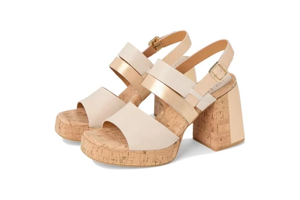 Женские босоножки Kork-Ease Maxi, бежево-золотистые